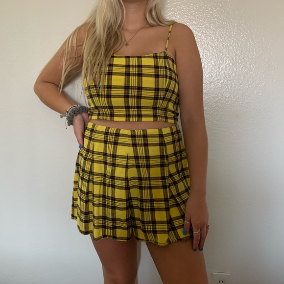 COPY - clueless inspired Cher plaid yellow skirt and top - Picture 3 of 3